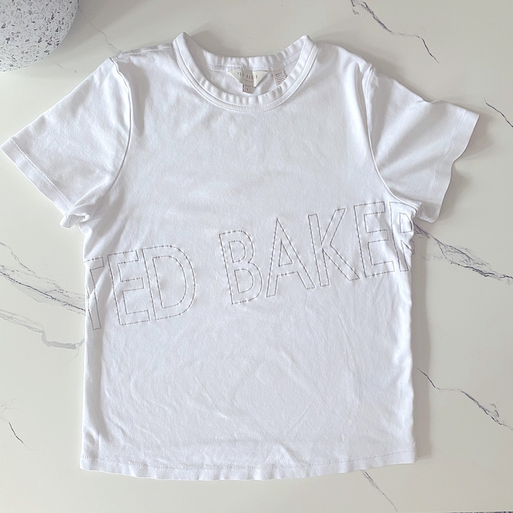 Ted Baker London malom branded foil cotton Tshirt